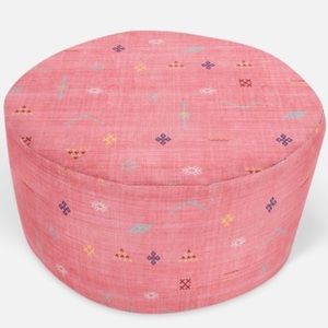 Pink ottoman pouf by Kavka Designs